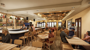 Rendering of the JDs Stage Bistro looking East